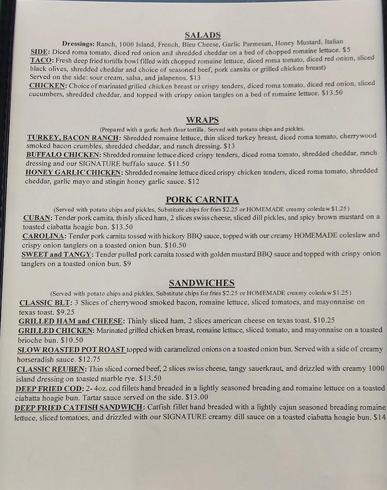 Corner Bar and Grill Menu image 2