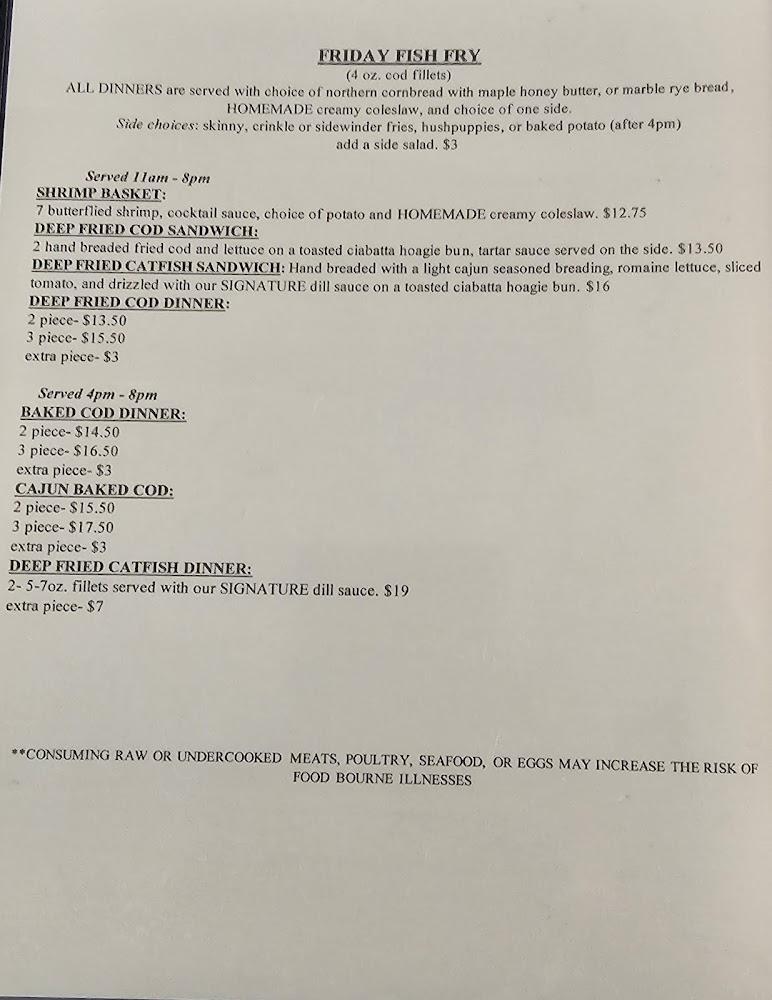 Corner Bar and Grill Menu image 3